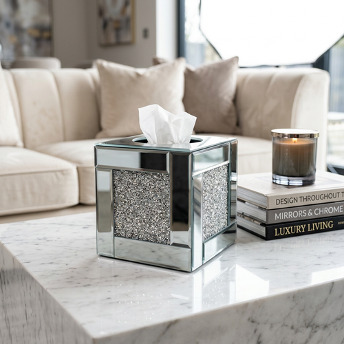 Glitz & Glam Mirrored Tissue Box Cover