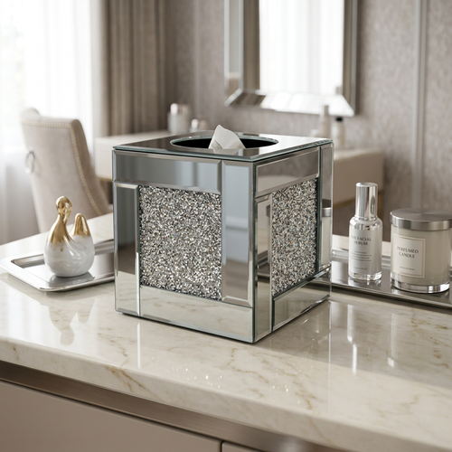Glitz & Glam Mirrored Tissue Box Cover
