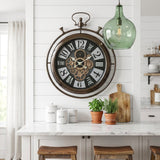 Vintage Stopwatch Style Metal Wall Clock
