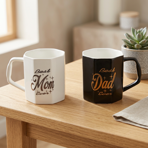 Premium Parents Ceramic Coffee Mug Set of 2