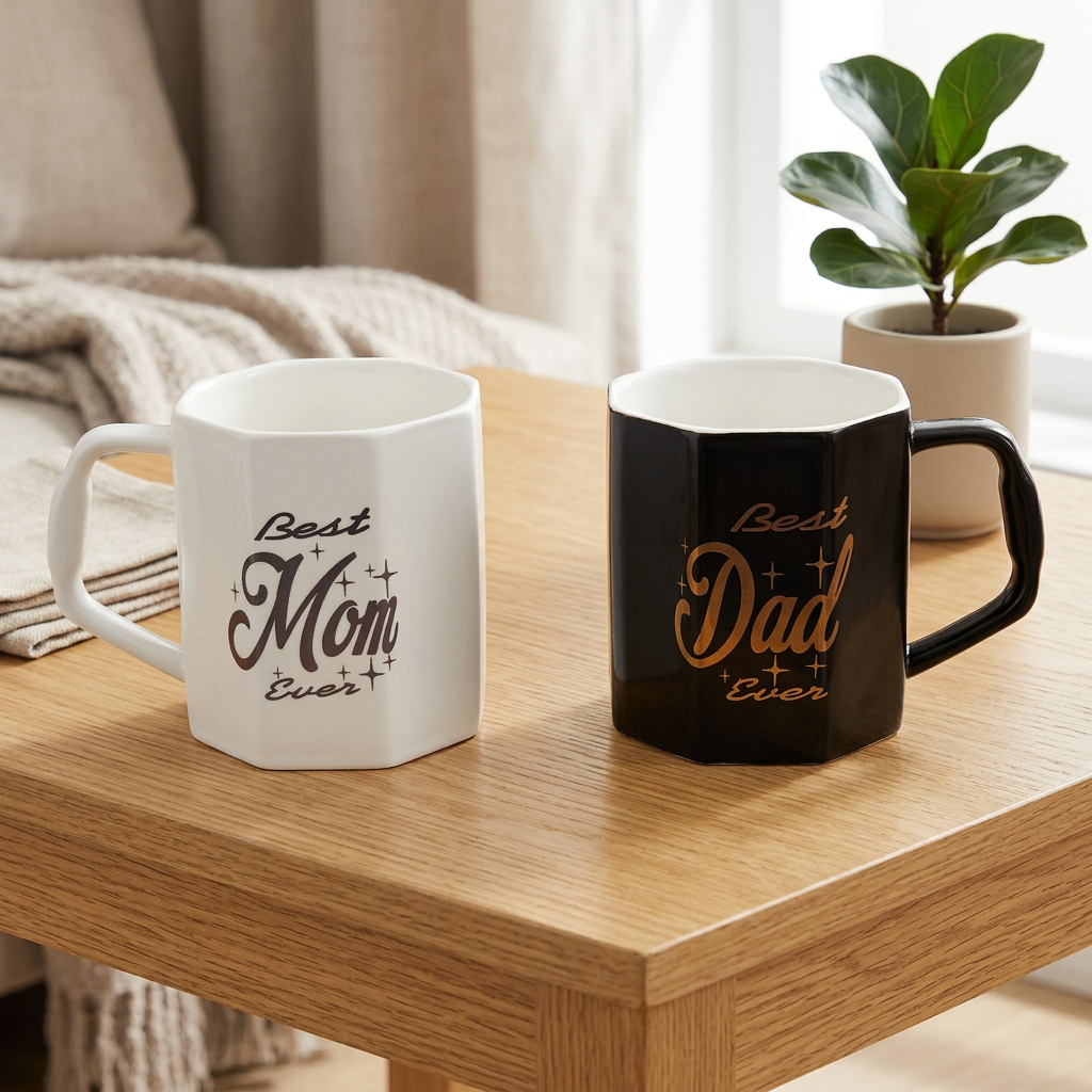 Premium Parents Ceramic Coffee Mug Set of 2