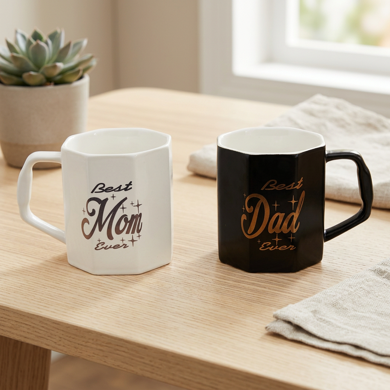 Premium Parents Ceramic Coffee Mug Set of 2