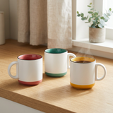 Modern Pop-Color Ceramic Coffee Mugs