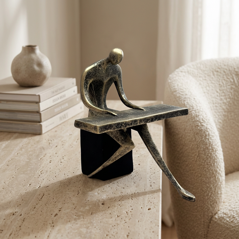 The Pianist Abstract Bronze Figurine