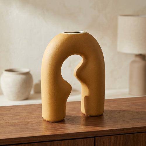 Elegant Organic Arch Ceramic Vase