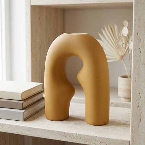 Elegant Organic Arch Ceramic Vase