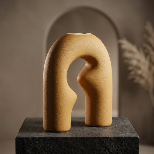 Elegant Organic Arch Ceramic Vase