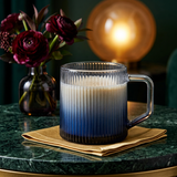 Cobalt Blue Ribbed Glass Set of 6