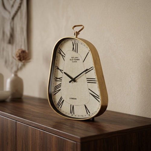 Elegant Gold Asymmetric Melting Wall Clock