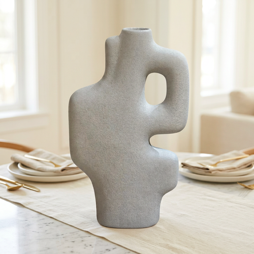 Sculptural Modernist Abstract Loop Vase