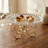 Luxury Dessert Platter with Gold Scroll Base