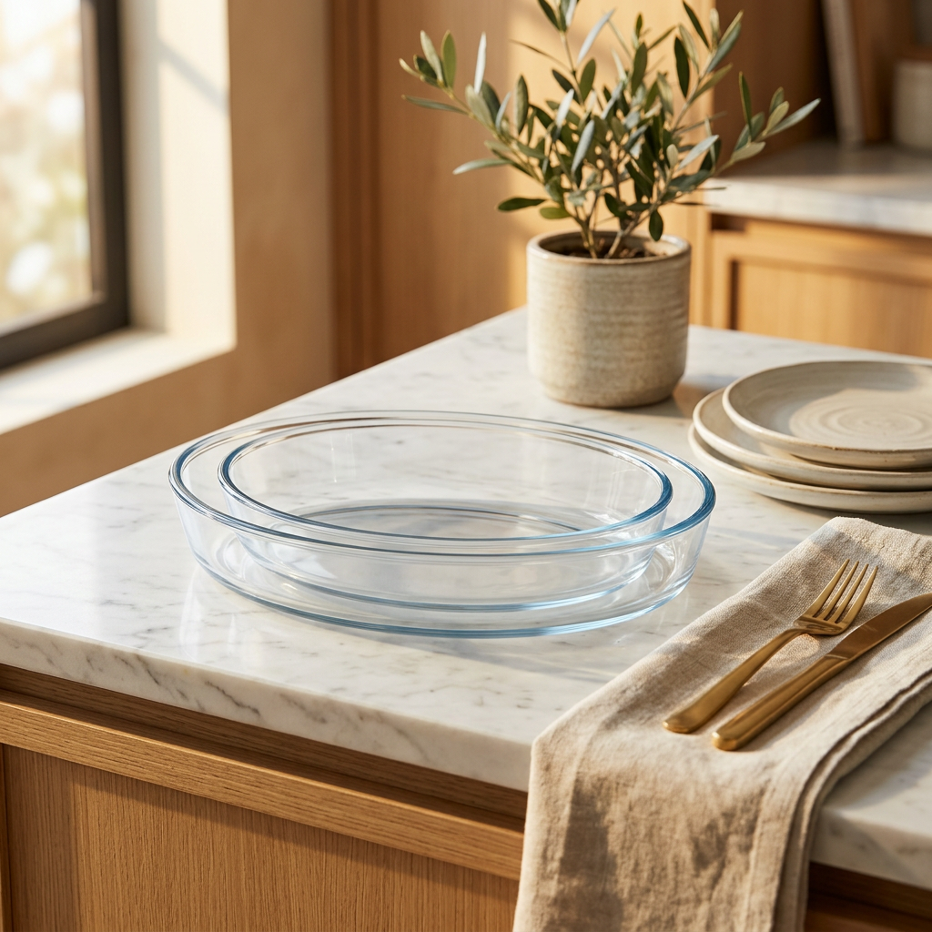 Oval Glass Roasting & Baking Dish Duo Set of 2