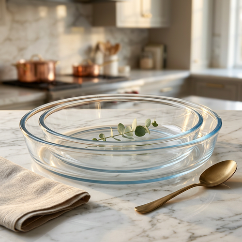 Oval Glass Roasting & Baking Dish Duo Set of 2