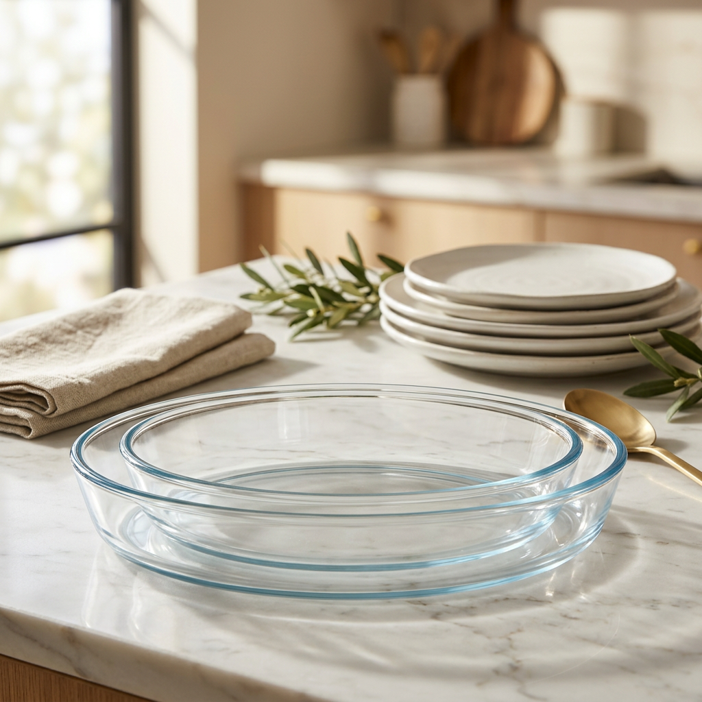 Oval Glass Roasting & Baking Dish Duo Set of 2