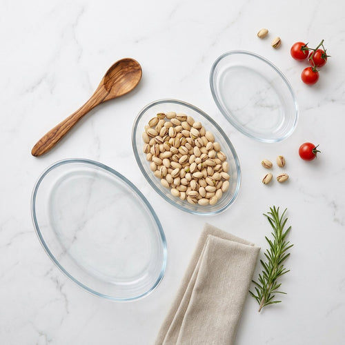 Gourmet Trio Oval Glass Bakeware Set of 3