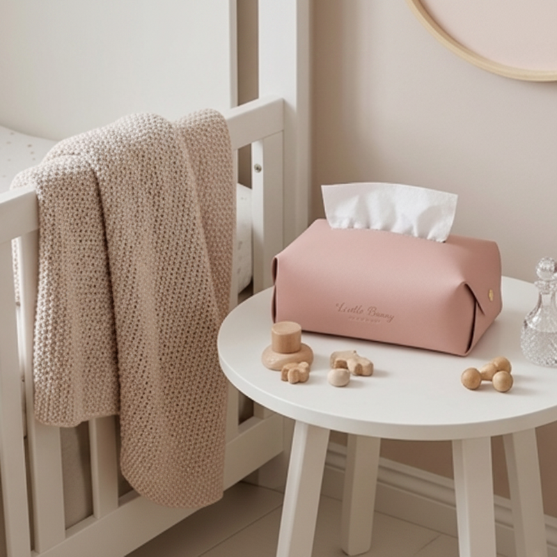 Elegant Leather Tissue Box Cover