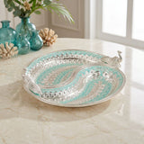 Silver Plated Peacock Divided Serving Platter