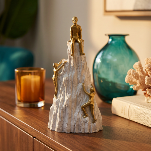 Summit & Leadership Gold & Stone Mountain Sculpture
