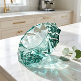 Elegant Aquamarine Diamond Decorative Sculpture