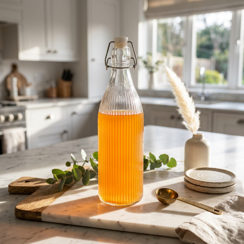 Elegant Glass Swing-Top Bottle with Airtight Wire Stopper