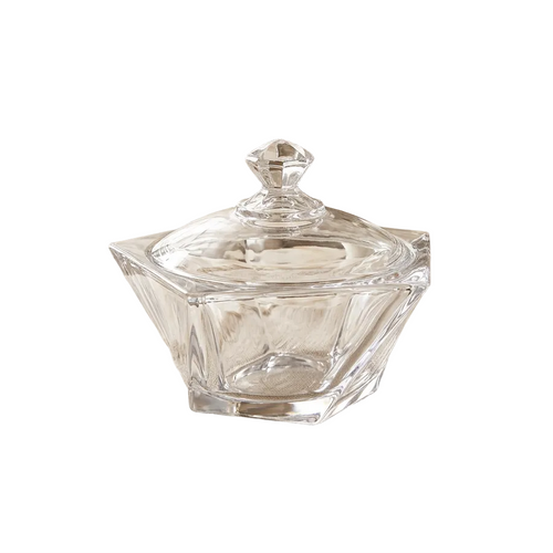 Crystal Glass Candy Jar with Lid