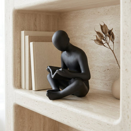 Avid Reader Abstract Sitting Sculpture