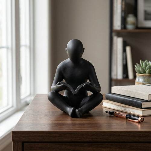 Avid Reader Abstract Sitting Sculpture