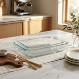 Premium Glass Rectangular Baking Dish Set of 2