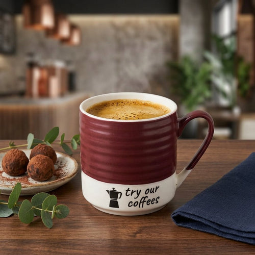 Elegant Two Tone Cafe Ceramic Coffee Mug