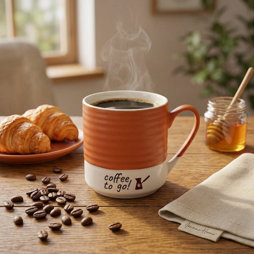 Elegant Two Tone Cafe Ceramic Coffee Mug