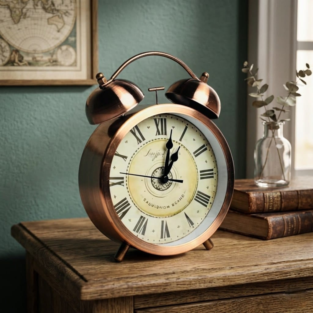 Classic Metal Alarm Table Clock