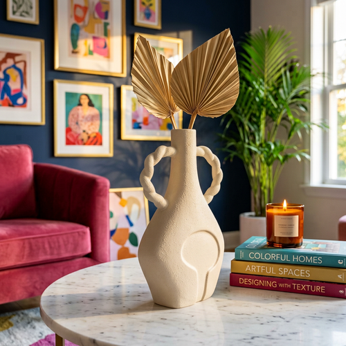 Elegant Dual Twisted Handle Vase