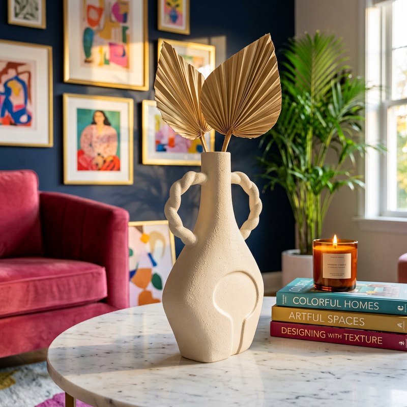 Elegant Dual Twisted Handle Vase