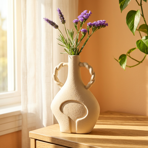 Elegant Dual Twisted Handle Vase