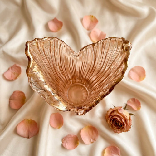 Elegant Peach Glass Accent Vase