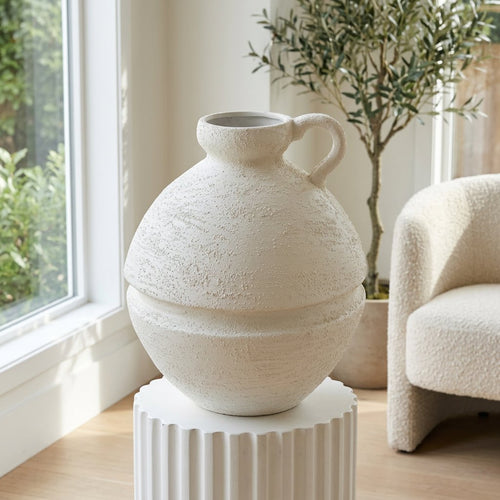 Atlas Cutout Resin Pitcher Vase