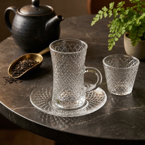 Royal Design Premium Glass Kava & Tea Set 18 Piece