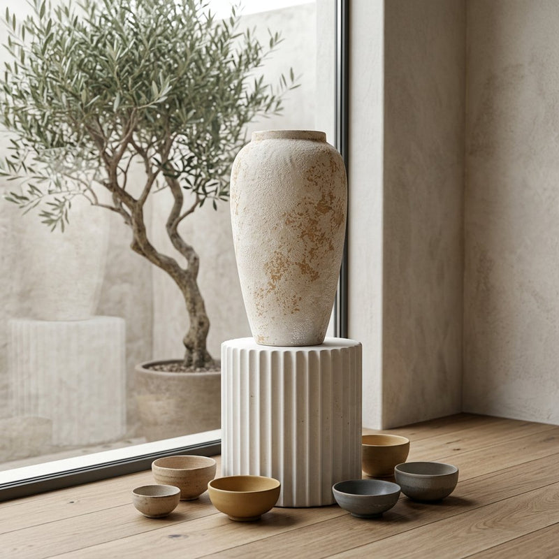 Antique Dual Tone Textured Vase