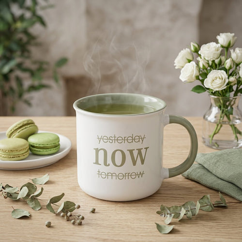 Aesthetic Mindful Quote Ceramic Tea Mug