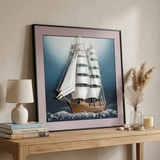 Majestic Galleon 3D Framed Wall Art