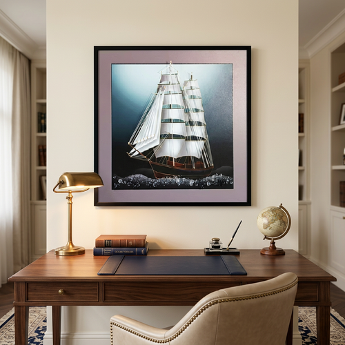 Majestic Galleon 3D Framed Wall Art