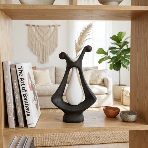 Black & White Abstract Frame Vase