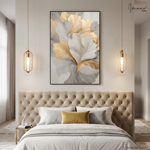 Elegant Golden Bloom Textured Artwork