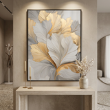 Elegant Golden Bloom Textured Artwork