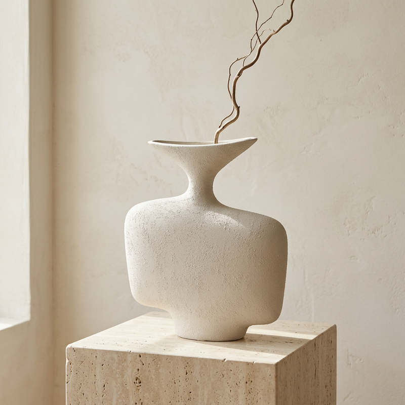 Elegant Textured Sculptural Flower Vase