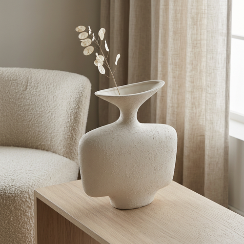 Elegant Textured Sculptural Flower Vase