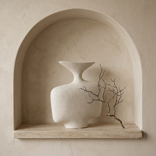 Elegant Textured Sculptural Flower Vase