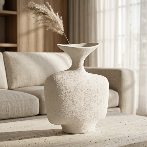 Elegant Textured Sculptural Flower Vase