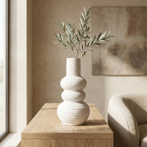 Minimalist Stacked Tiered Ceramic Vase