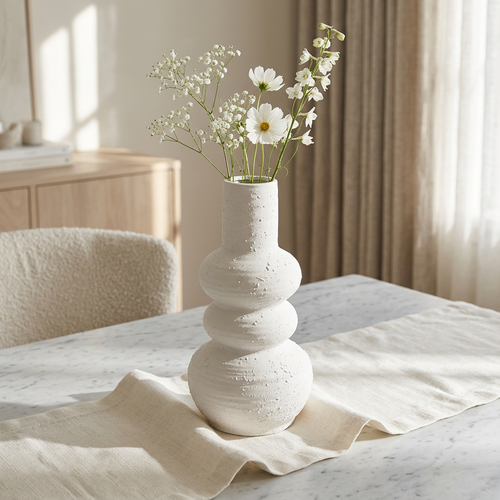 Minimalist Stacked Tiered Ceramic Vase
